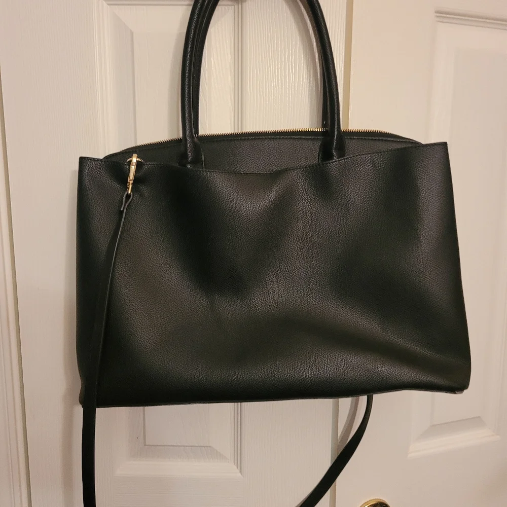 A new day black solid bag